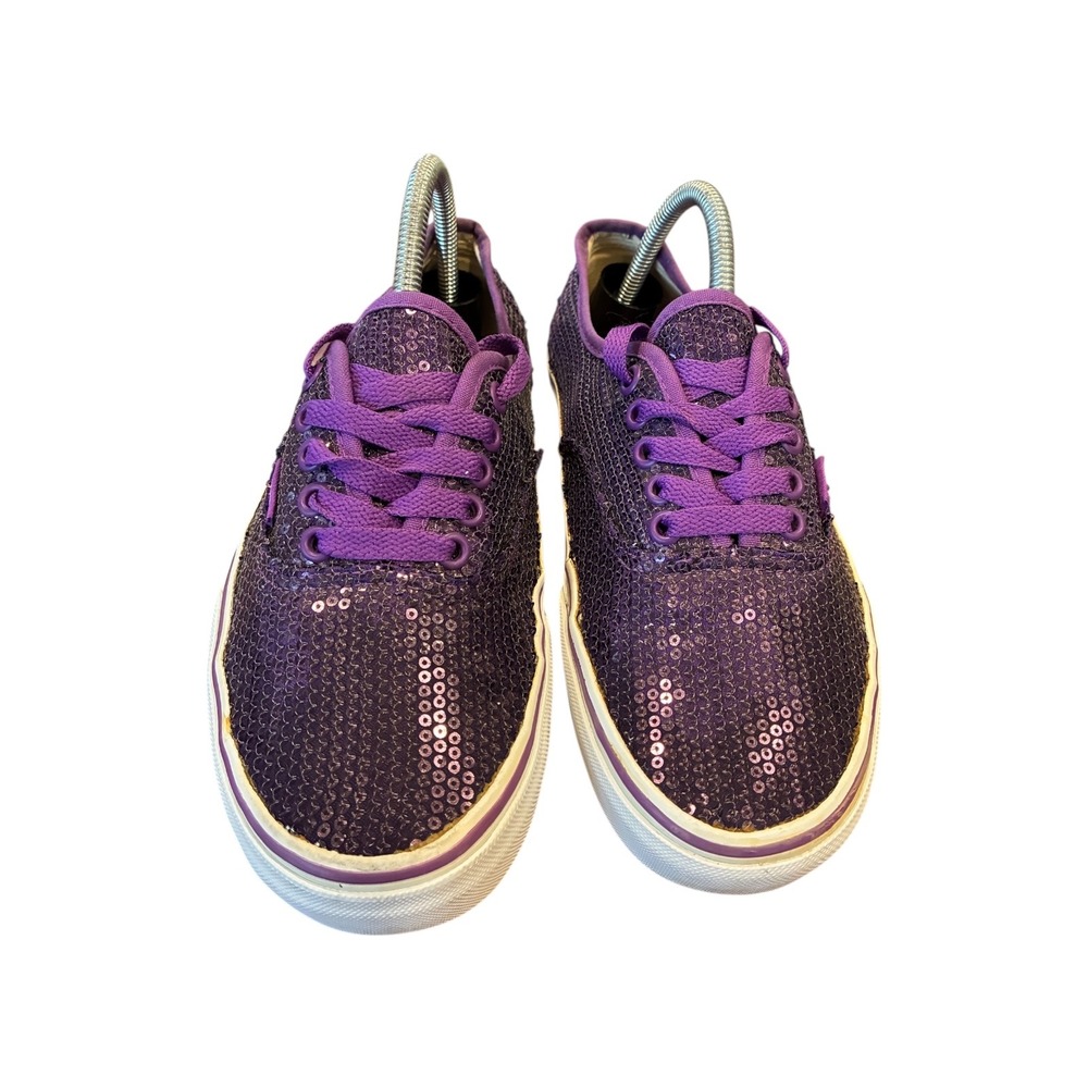 Vans Authentic Sequin Purple Lace Up Sneakers Women US‎ 8 Men US 6.5 - Picture 2 of 10
